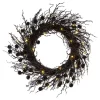 Pre-Lit Black Deadwood Wreath