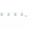 Pre-Lit Blue Crackle Glass Ornament Garland