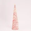 Pre-Lit Candy Cane Pom Pom Christmas Tree, 32 in.