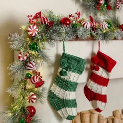 Pre-Lit Candy Cane Swirl Christmas Garland