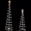 Pre-Lit Clear White Spiral Trees, Set of 2