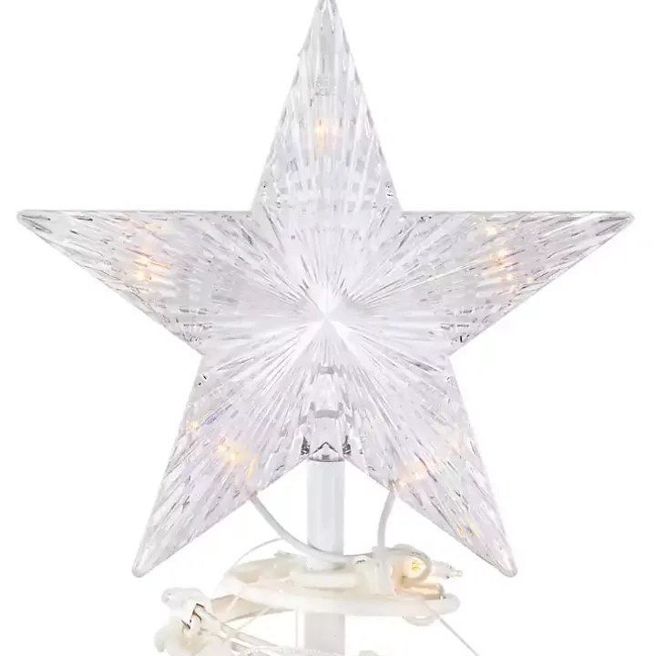 Pre-Lit Clear White Spiral Trees, Set of 2