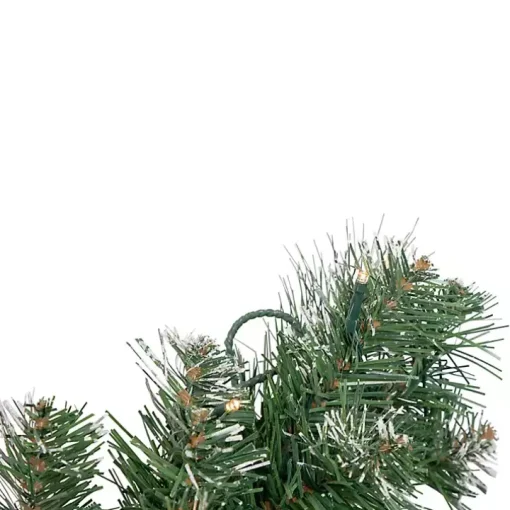 Pre-Lit Frosted Pine and Pinecone Garland