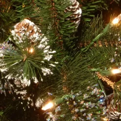 Pre-Lit Glittery Pine Christmas Garland, 9 ft.