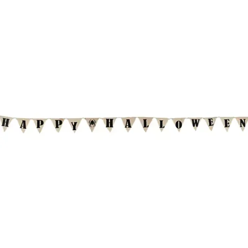 Pre-Lit Happy Halloween Burlap Banner