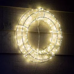 Pre-Lit Metallic Silver Christmas Wreath