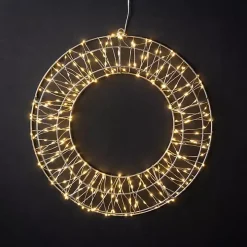 Pre-Lit Metallic Silver Christmas Wreath