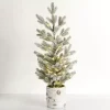 Pre-Lit Mini Iced Birch Potted Christmas Tree