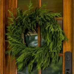 Pre-lit Norfolk Greenery Wreath