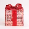 Pre-Lit Red Iridescent Christmas Gift Box, 10 in.