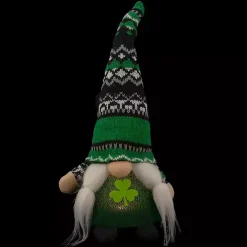 Pre-Lit St. Patrick's Day Girl Gnome Figurine