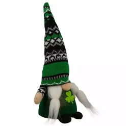 Pre-Lit St. Patrick's Day Girl Gnome Figurine