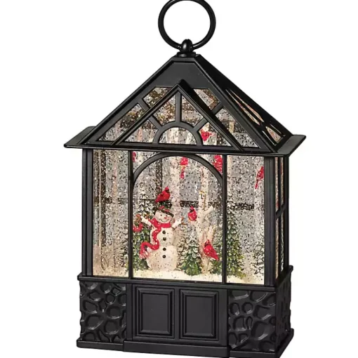 Pre-Lit Swirly Snow Gazebo Figurine