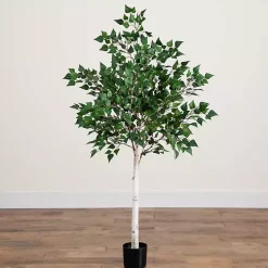 Pre-Lit Warm LED Birch Tree, 5 ft.