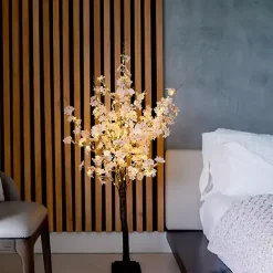 Pre-Lit Warm LED Cherry Blossom Tree, 4 ft.