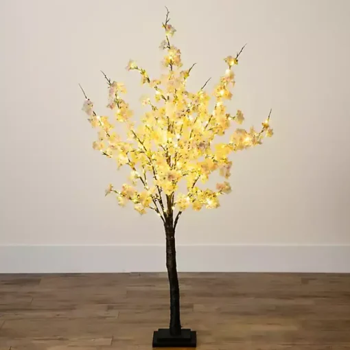 Pre-Lit Warm LED Cherry Blossom Tree, 4 ft.