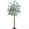 Pre-Lit Warm LED Eucalyptus Plant, 4 ft.