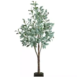 Pre-Lit Warm LED Olive Tree, 4 ft.