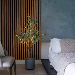 Pre-Lit Warm LED Olive Tree, 4 ft.