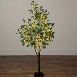 Pre-Lit Warm LED Olive Tree, 4 ft.