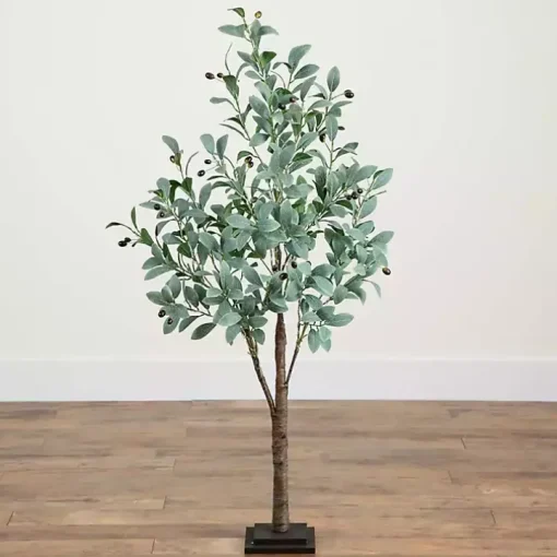 Pre-Lit Warm LED Olive Tree, 4 ft.