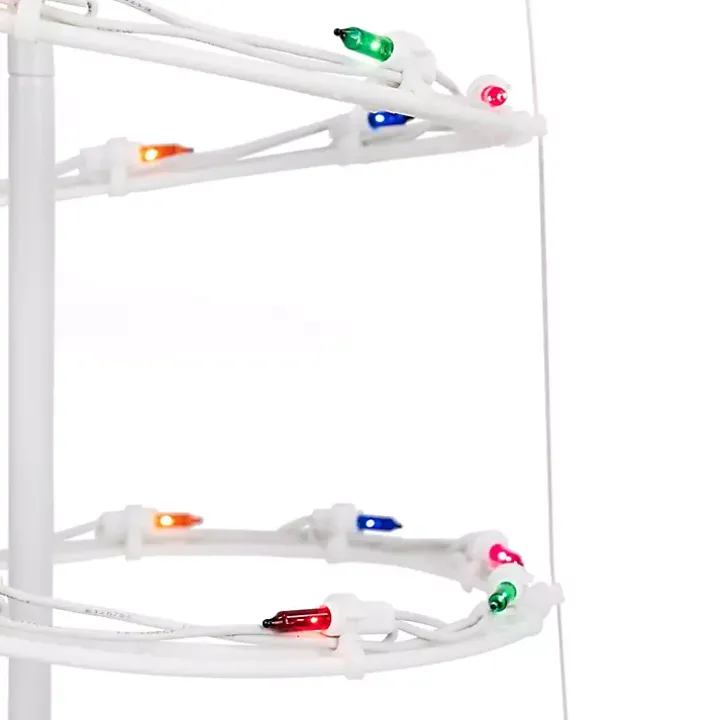 Pre-Lit White Spiral Christmas Tree, 3 ft.