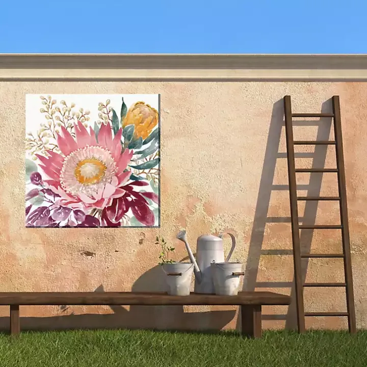 Protea Floral Outdoor Canvas Art Print