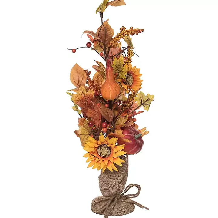 Pumpkin and Sunflower Harvest Arrangement