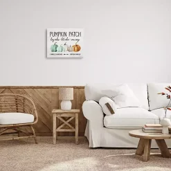 Pumpkin Patch Farmhouse Canvas Art Print