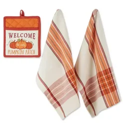 Pumpkin Patch 3-pc. Dishtowel and Potholder Set