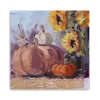Pumpkin Patch Sunflowers Canvas Art Print