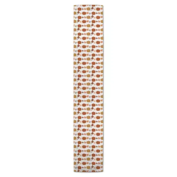 Pumpkins and Leaves Table Runner, 90 in.