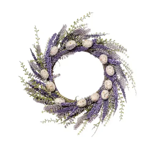 Purple Heather Easter Egg Wreath