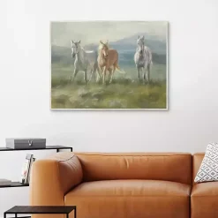 Rangeland Horses Framed Canvas Art Print