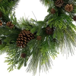 Real Touch Pine and Cedar Jingle Bell Wreath