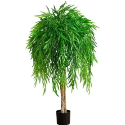 Real Touch Willow Tree in Black Planter, 4 ft.