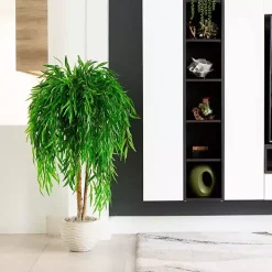 Real Touch Willow Tree in Black Planter, 4 ft.