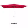 Red & Black 10 ft. Hand Crank Tilt Umbrella