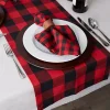 Red & Black Buffalo Check Table Runner