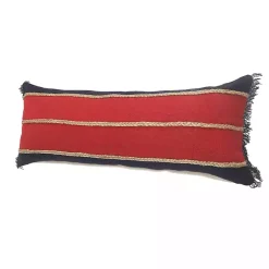 Red & Navy Nautical Rope Lumbar Pillow