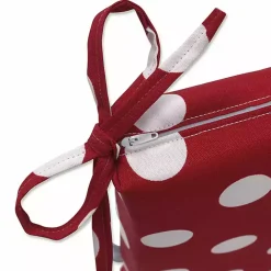 Red & White Polka Dot Square Cushions, Set of 2