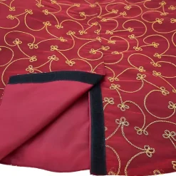 Red and Gold Emboidered Tree Skirt
