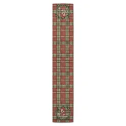 Red and Green Plaid Be Merry Table Runner