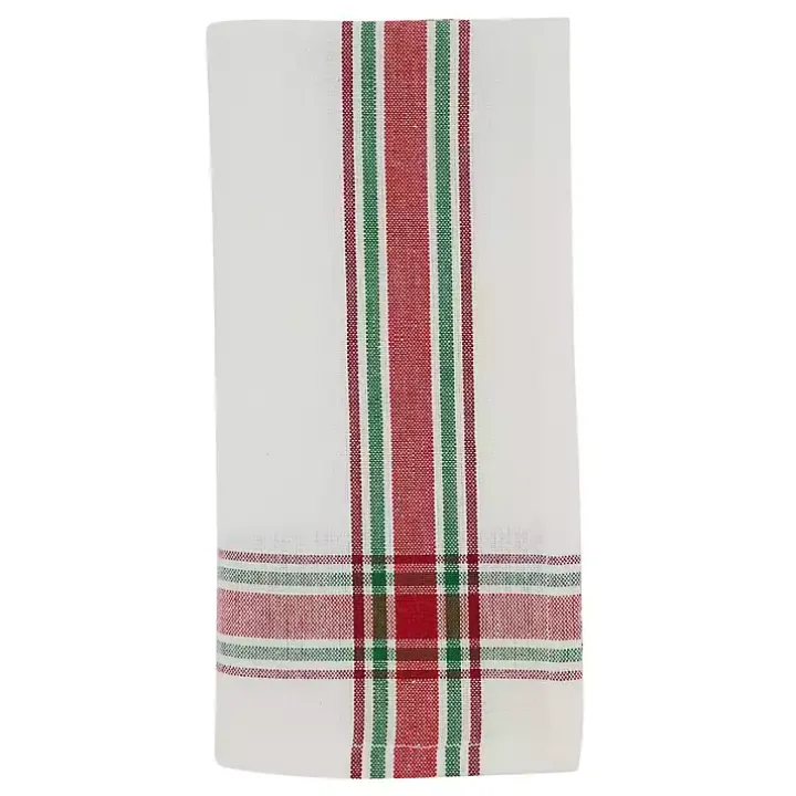 Red and Green Plaid Napkins, Set of 4
