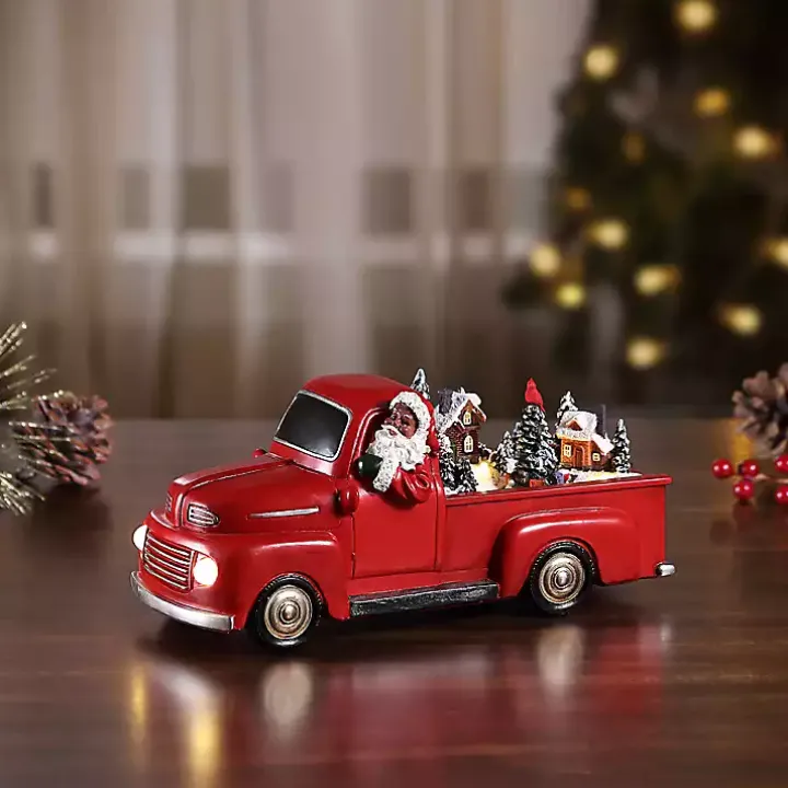 Red Animated Santa Claus Truck
