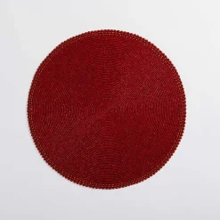 Red Beaded Christmas Placemat