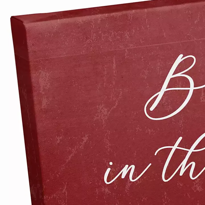 Red Believe Magic of Christmas Canvas Wall Plaque