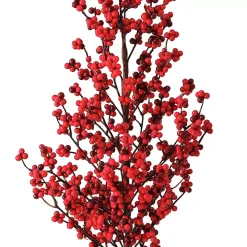 Red Berry Christmas Arrangement in Metal Pot
