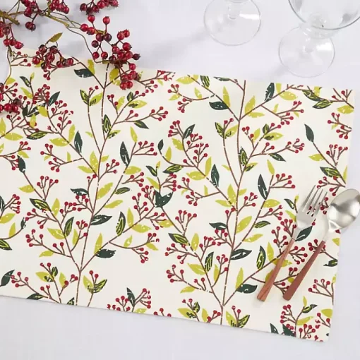 Red Berry Delight Cotton Placemats, Set of 4