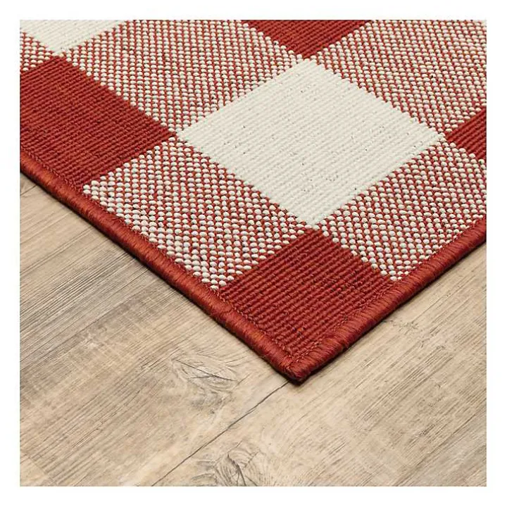 Red Buffalo Check Outdoor Area Rug, 5x7